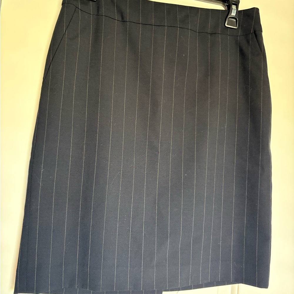 Banana Republic Navy Pinstripe Suit Skirt